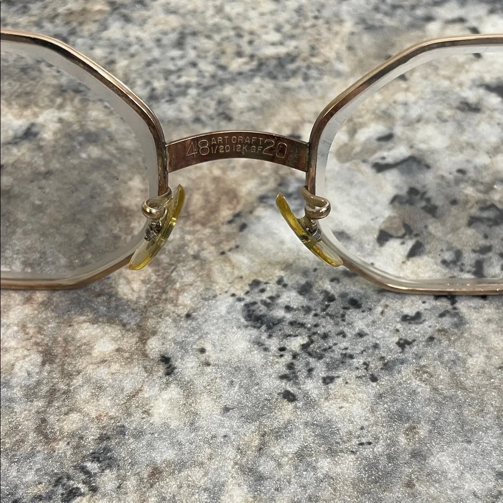 Vintage Art Craft 1/20 12K G F Octagon Glasses